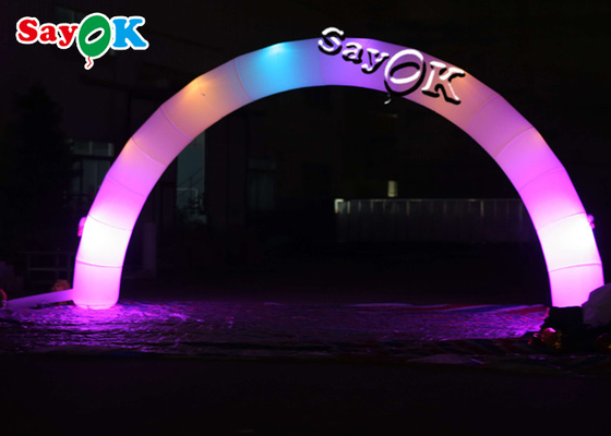 Aufblasbarer Eingangs-Bogen-Nylonstoff, der aufblasbaren Bogen LED für Partei-Ereignis-Dekoration annonciert