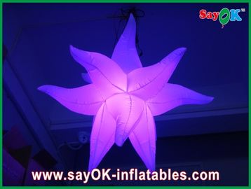 Purpurrotes grünes feuerfestes riesiges aufblasbares Licht der Stern-LED für Partei-Dekorationen