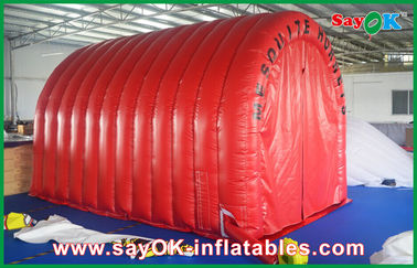 Aufblasbares Tunnel-Zelt-rotes wasserdichtes aufblasbares Luft-Zelt-aufblasbarer Tunnel mit kundenspezifischem aufblasbarem Zelt Logo Marks campin