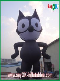 Aufblasbare schwarze Katzen-/starker Oxford-Stoff-aufblasbare Tierkarikatur-Höhe 8m