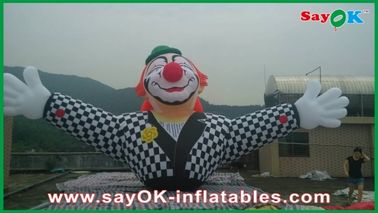 Kundengebundene kommerzielle klare aufblasbare Clown-Maskottchen mit Logo-Drucken