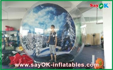Aufblasbarer Schnee-Ball/transparenter aufblasbarer Chrismas-Schnee-Kugel-Blasen-Durchmesser 5M