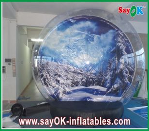 Aufblasbarer Schnee-Ball/transparenter aufblasbarer Chrismas-Schnee-Kugel-Blasen-Durchmesser 5M