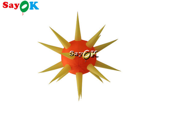 Decke verschob aufblasbare Partei-Ereignis-Dekoration LED Spike Ball For Club Stage