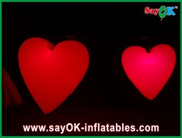 Reizendes großes rotes aufblasbares Herz mit geführten Lichtern für Festival, Durchmesser 1.5M