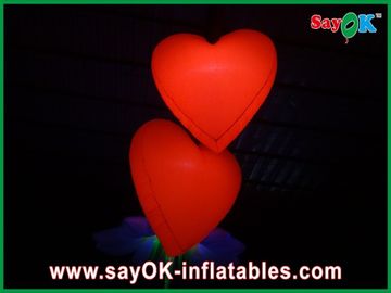 Reizendes großes rotes aufblasbares Herz mit geführten Lichtern für Festival, Durchmesser 1.5M