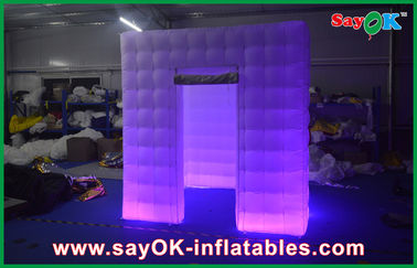 Aufblasbare Beleuchtungs-Luft der Passfotoautomat-Einschließungs-LED aufblasbar, großes Inflatables-Ereignis rot/Grün