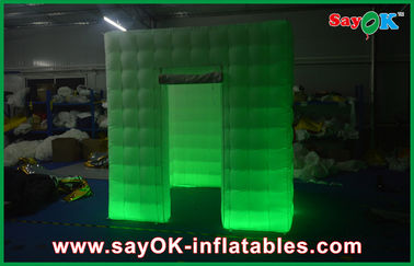 Aufblasbare Beleuchtungs-Luft der Passfotoautomat-Einschließungs-LED aufblasbar, großes Inflatables-Ereignis rot/Grün