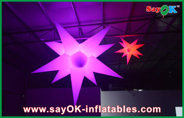Innenpartei-Dekorations-aufblasbarer geführter Stern-Werbungs-Stern-Ballon mit LED-Licht