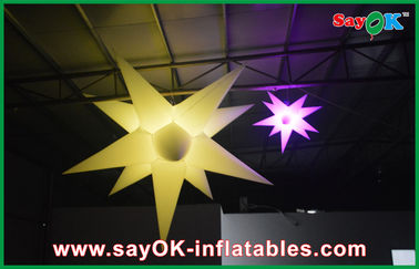 Innenpartei-Dekorations-aufblasbarer geführter Stern-Werbungs-Stern-Ballon mit LED-Licht