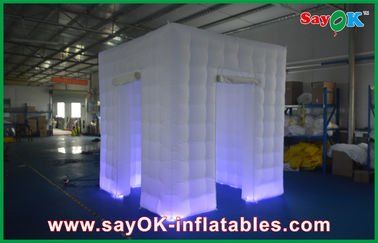 Heiratspassfotoautomat-Mietkundenspezifischer weißer aufblasbarer Passfotoautomat Shell Enclosure Inflatable Cube Tent tragbar