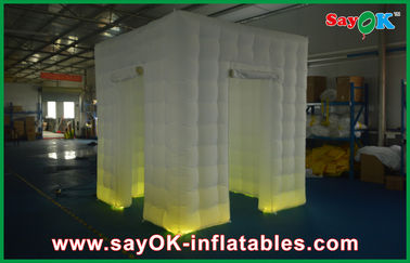 Heiratspassfotoautomat-Mietkundenspezifischer weißer aufblasbarer Passfotoautomat Shell Enclosure Inflatable Cube Tent tragbar