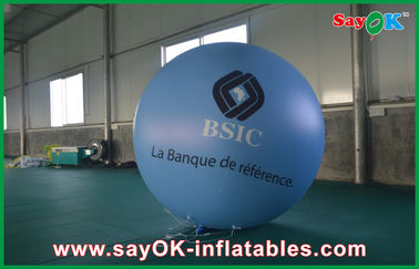 0.18mm 1.5m blauer aufblasbarer Werbungs-Ballon PVCs Outerdoor mit Logo-Druck für Ereignis