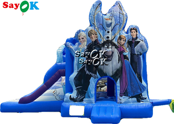 Eis-Prinzessin Printing Theme Inflatable prallen das kombinierte Trampoline-Dia auf