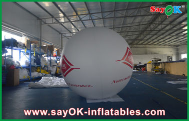 Riese Commerical-Helium Ballon-Werbung im Freien des weißen Licht-0.18mmPVC aufblasbarer
