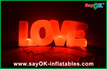 Liebe, die Dekorations-Nylon-Stoff Yard Inflatables im Freien beleuchtet