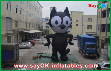 Karikatur-aufblasbare Katze Commerical-Werbung des Riese-6m für im Freien