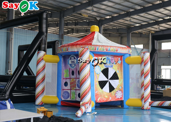 Sportspiel-Stangen-Zaun-Theme Party Inflatable-Karnevals-Spiel-Stand aufblasbare Rasen-Spiele Tarpalin wechselwirkender