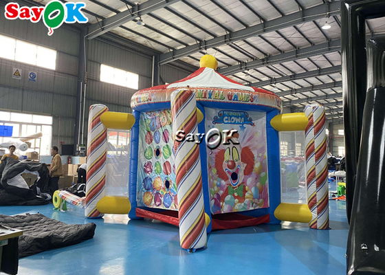 Sportspiel-Stangen-Zaun-Theme Party Inflatable-Karnevals-Spiel-Stand aufblasbare Rasen-Spiele Tarpalin wechselwirkender