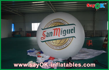 Werbung Ballon-Helium-der schalldichten Zelle des Weiß-2M aufblasbaren Ballon 0.18mm PVCs