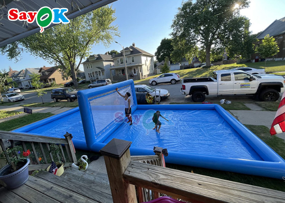 Erwachsene Sport Riese aufblasbare Volleyballplatz Pool mit Netze Seidendruck aufblasbare Wasserspielzeuge für Kinder