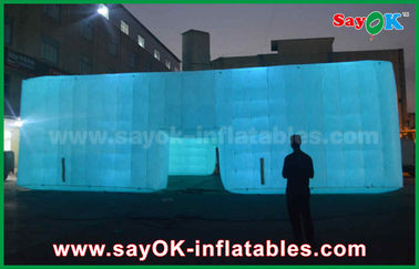 Riesiges weißes LED-Struktur-Event-Aufblaszelt im Freien, aufblasbarer Nachtclub, aufblasbares Partyzelt zum Verkauf
