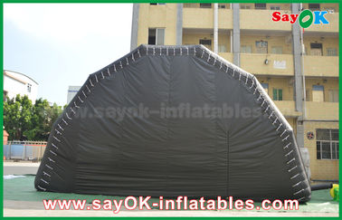 Aufblasbares Zelt-druckte kampierendes riesiger Oxford-Stoff-schwarzes aufblasbares Luft-Zelt für Musik-Stadiums-Gewohnheit