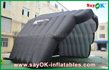 Freien-aufblasbarer Zelt 8m PVC-Mantel-gehen aufblasbares Luft-Zelt-Stadiums-Abdeckungs-Hauben-Zelt für Show-Schwarz-Farbe
