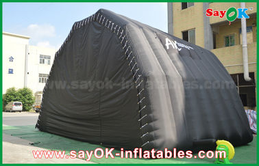 Aufblasbares Arbeits-Zelt-Schwarzes fertigte aufblasbare Luft-Zelt-Bühnenshow-großes Ereignis-Zelt mit geführtem Licht besonders an
