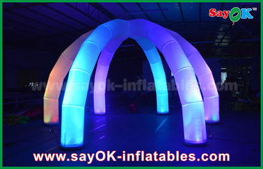 Bogen für Licht-Torbogen-aufblasbaren Bogen Hochzeit Durchmessers 5m LED mit dem 6 Bein-Mehrfarbennylonstoff