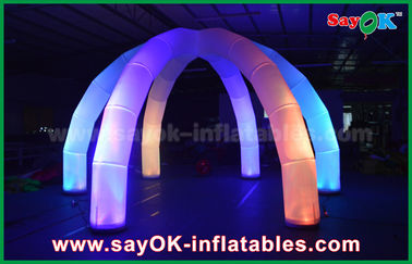 Bogen für Licht-Torbogen-aufblasbaren Bogen Hochzeit Durchmessers 5m LED mit dem 6 Bein-Mehrfarbennylonstoff