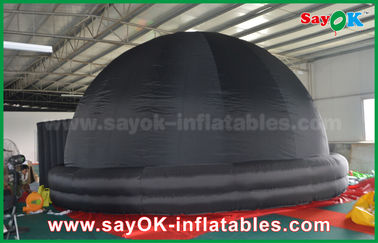 6m schwarzes aufblasbares Planetariums-Hauben-Projektions-Schirm-Zelt mit Logo-Druck