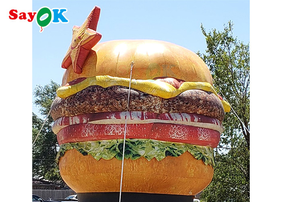 Beständiges 10ft aufblasbares Hamburger-UVmodell Store Decoration