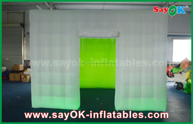 Aufblasbarer Foto-Studio-Riese 3,5 x 3,5 x 2.5m Würfel-aufblasbarer Passfotoautomat mit grünem Hintergrund