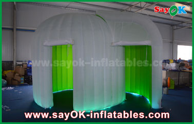 Grüne Hintergrund-aufblasbare Passfotoautomat-Einschließungs-doppelstöckiges Passfotoautomat-Zelt