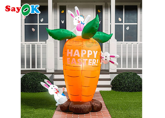 Garten-Ostern-aufblasbare Feiertags-Dekorations-Party-Karotten und nettes Kaninchen