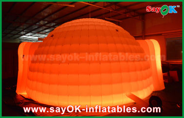 Aufblasbare Zelt-Hauben-Iglu-Farbe änderte das Beleuchten des runden aufblasbaren Hauben-Zeltes mit Oxfor-Stoff-Material