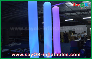 3m hoher Nylonstoff-aufblasbare Beleuchtungs-Dekorations-Säulen-Form für die Werbung