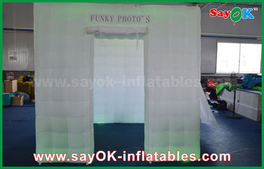 Aufblasbarer geführter Passfotoautomat-Grün-Hintergrund-aufblasbarer Passfotoautomat 2,5 x 2,5 x 2.5m für Hochzeit/Ereignis