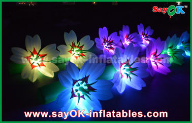 5m weiße lange Grundnylonblumen-Ketten-aufblasbare helle Dekoration stoff-LED