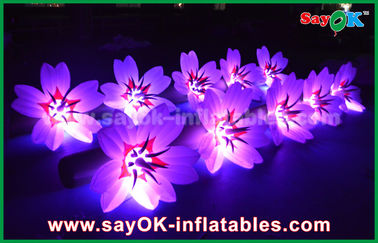 5m weiße lange Grundnylonblumen-Ketten-aufblasbare helle Dekoration stoff-LED