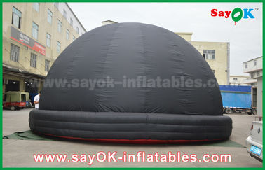 Planetariums-Hauben-Projektions-Zelt 6m Durchmessers schwarzes mobiles aufblasbares mit Luft-Gebläse