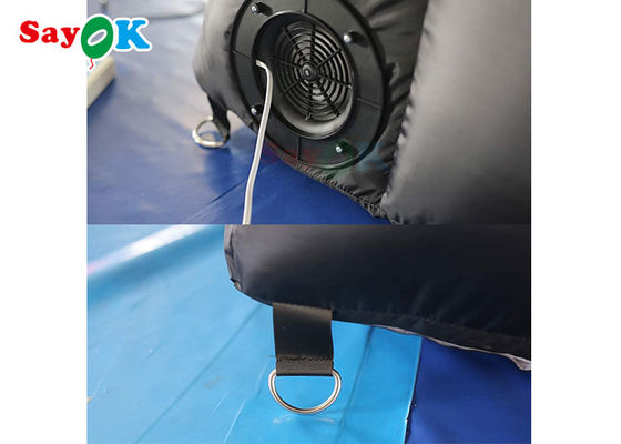 Aufblasbare Rasenfläche Schwarz aufblasbare Tunneltelt Mehrfunktionszelt für Aktivitäten Ausstellungen