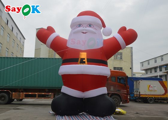 Unterhaltung 6m aufblasbare PVC-Weihnachtsweihnachtsmann-Yard-Dekorationen