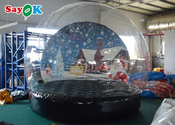 Weihnachtsschneekugel-Kristallkugel-aufblasbares Blasen-Zelt-Hintergrund-Drucken