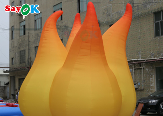 Veranstaltungsdekoration 5m aufblasbare Flammenmodell mit LED-Licht aufblasbare Werbeballons