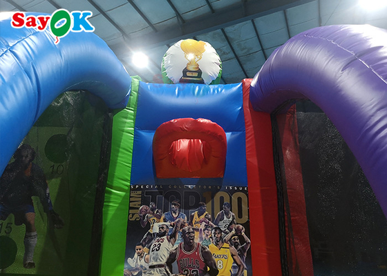 Riesige aufblasbare Basketballkörbe 5 x 3 m Lustiges kommerzielles Basketball-Schießspiel