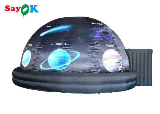 6m gedrucktes aufblasbares Planetarium schwarzes Projektions-Kuppelzelt für Wissenschaftsanzeige