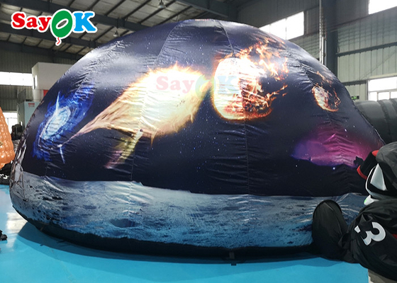Tragbares aufblasbares Planetariumszelt mit schneller Expansion und aufblasbarer Sternkuppel mit Druckmuster