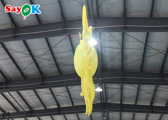 Tragbare gelbe aufblasbare Beleuchtungsdekoration Sun Model Hanging
